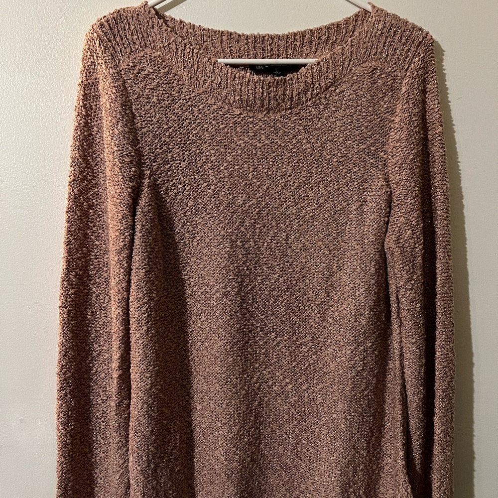 Inc Light Pink Sparkling Sweater